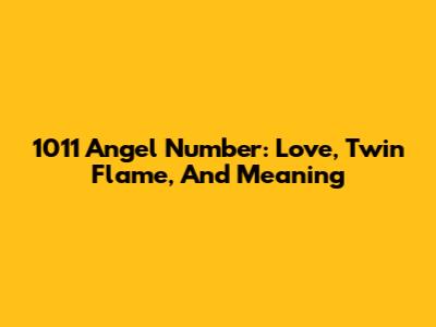 1011 Angel Number: Love, Twin Flame, And Meaning