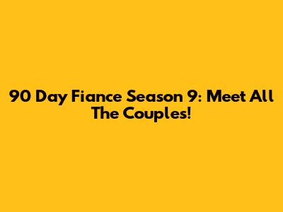 90 Day Fiance Season 9: Meet All The Couples!