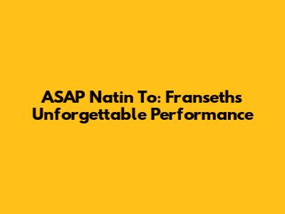 ASAP Natin To: Franseth's Unforgettable Performance