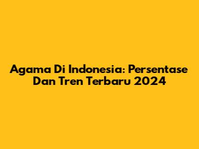 Agama Di Indonesia: Persentase Dan Tren Terbaru 2024