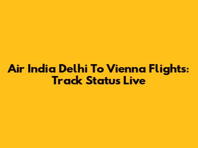 Air India Delhi To Vienna Flights: Track Status Live
