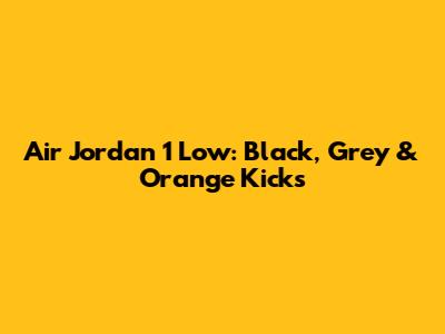 Air Jordan 1 Low: Black, Grey & Orange Kicks