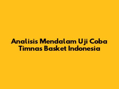 Analisis Mendalam Uji Coba Timnas Basket Indonesia