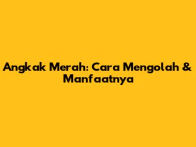 Angkak Merah: Cara Mengolah & Manfaatnya