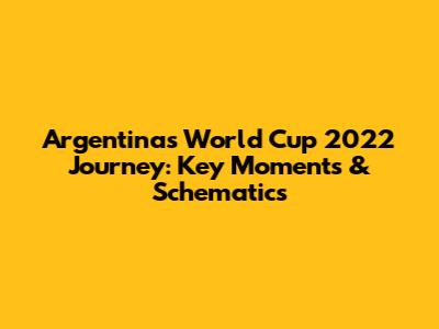 Argentina's World Cup 2022 Journey: Key Moments & Schematics