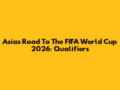 Asia's Road To The FIFA World Cup 2026: Qualifiers