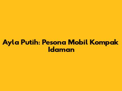 Ayla Putih: Pesona Mobil Kompak Idaman
