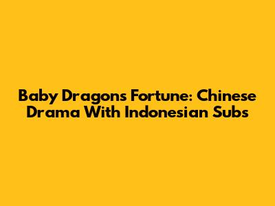 Baby Dragon's Fortune: Chinese Drama With Indonesian Subs