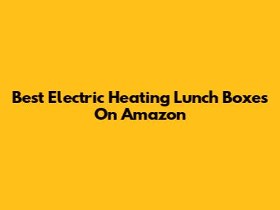 Best Electric Heating Lunch Boxes On Amazon