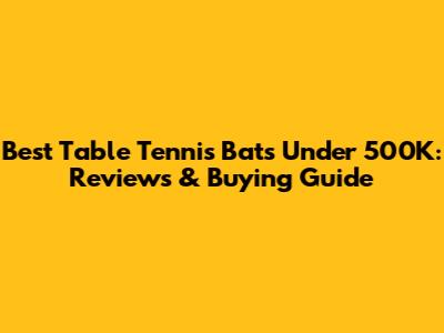 Best Table Tennis Bats Under 500K: Reviews & Buying Guide