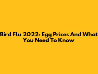 Bird Flu 2022: Egg Prices And What You Need To Know