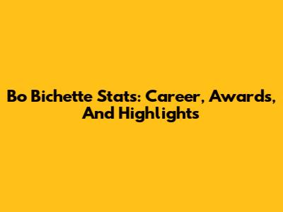 Bo Bichette Stats: Career, Awards, And Highlights