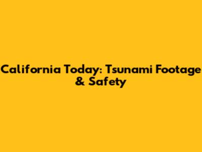California Today: Tsunami Footage & Safety
