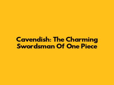Cavendish: The Charming Swordsman Of One Piece