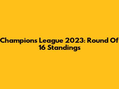 Champions League 2023: Round Of 16 Standings