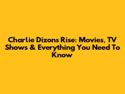 Charlie Dizon's Rise: Movies, TV Shows & Everything You Need To Know