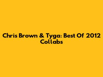 Chris Brown & Tyga: Best Of 2012 Collabs