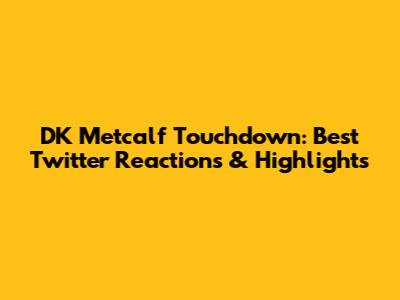 DK Metcalf Touchdown: Best Twitter Reactions & Highlights