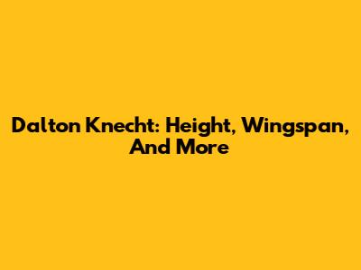 Dalton Knecht: Height, Wingspan, And More