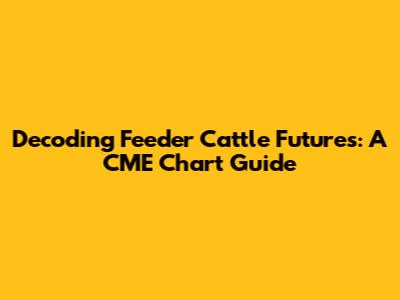 Decoding Feeder Cattle Futures: A CME Chart Guide