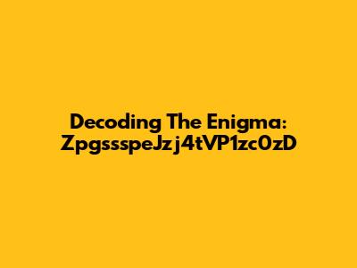 Decoding The Enigma: ZpgssspeJzj4tVP1zc0zD