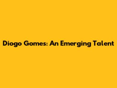 Diogo Gomes: An Emerging Talent