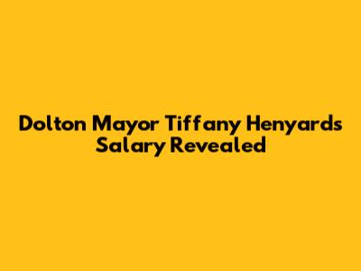 Dolton Mayor Tiffany Henyard's Salary Revealed