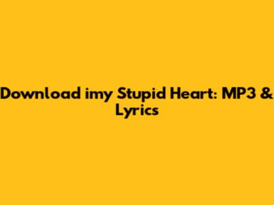 Download 'imy Stupid Heart': MP3 & Lyrics