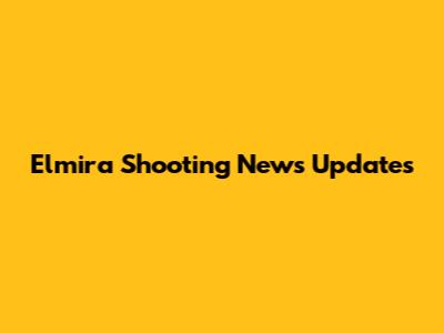 Elmira Shooting News Updates