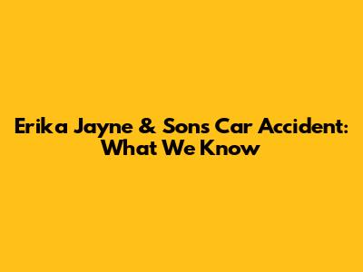 Erika Jayne & Son's Car Accident: What We Know