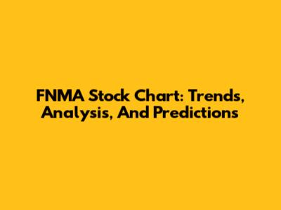 FNMA Stock Chart: Trends, Analysis, And Predictions