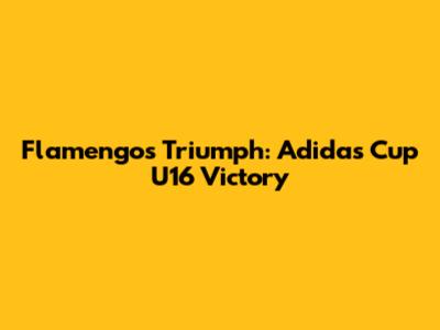 Flamengo's Triumph: Adidas Cup U16 Victory