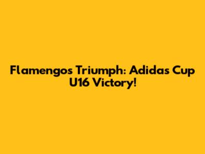 Flamengo's Triumph: Adidas Cup U16 Victory!