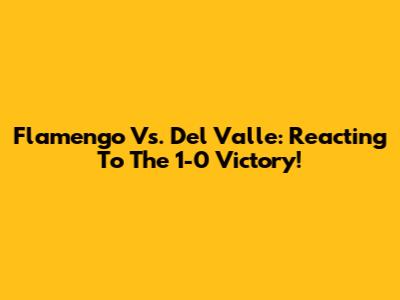 Flamengo Vs. Del Valle: Reacting To The 1-0 Victory!