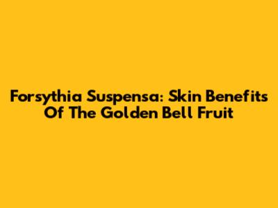 Forsythia Suspensa: Skin Benefits Of The Golden Bell Fruit