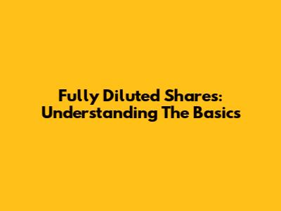 Fully Diluted Shares: Understanding The Basics