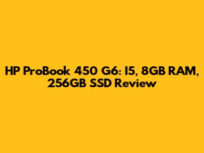 HP ProBook 450 G6: I5, 8GB RAM, 256GB SSD Review