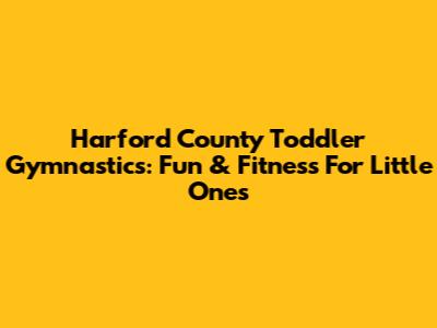 Harford County Toddler Gymnastics: Fun & Fitness For Little Ones