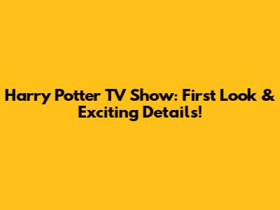 Harry Potter TV Show: First Look & Exciting Details!