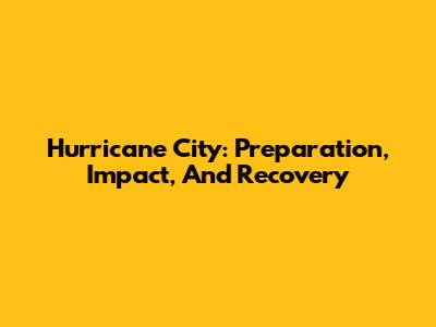 Hurricane City: Preparation, Impact, And Recovery