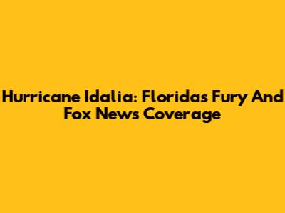 Hurricane Idalia: Florida's Fury And Fox News Coverage