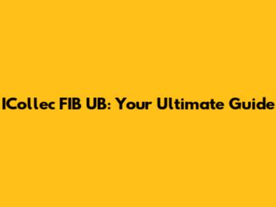 ICollec FIB UB: Your Ultimate Guide