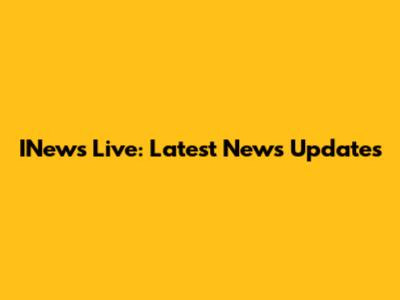 INews Live: Latest News Updates