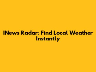 INews Radar: Find Local Weather Instantly