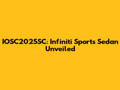 IOSC2025SC: Infiniti Sports Sedan Unveiled