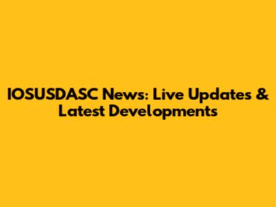 IOSUSDASC News: Live Updates & Latest Developments