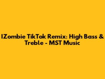 IZombie TikTok Remix: High Bass & Treble - MST Music