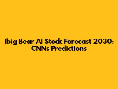 Ibig Bear AI Stock Forecast 2030: CNN's Predictions