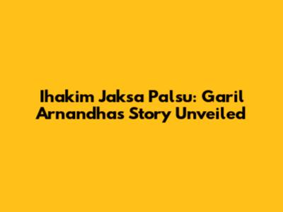 Ihakim Jaksa Palsu: Garil Arnandha's Story Unveiled