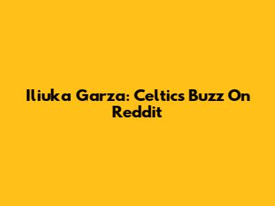 Iliuka Garza: Celtics Buzz On Reddit
